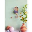 hippocampe decoration murale studio roof pink seahorse