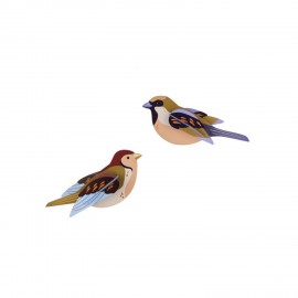 oiseaux decoratifs carton moineaux studio roof sparrows