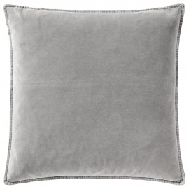 grande housse de coussin velours qualité epais uni gris clair ib laursen