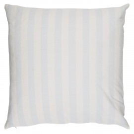 housse coussin coton blanc rayures bleu clair 60 x 60 ib laursen