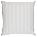 housse coussin coton blanc rayures bleu clair 60 x 60 ib laursen