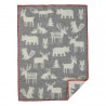 Plaid enfants laine agneau animaux Klippan Forest