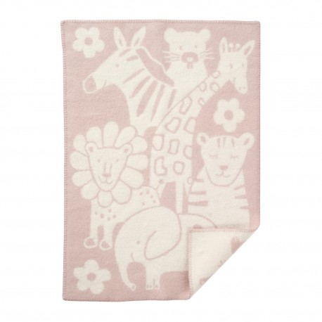 couverture bebe rose laine agneau bio klippan picnic