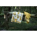 petit plaid bebe laine agneau jaune renards klippan fox