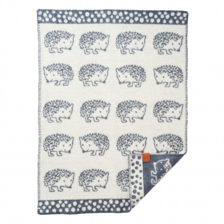 plaid bebe laine recyclee balu herissons klippan hedgehog