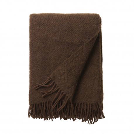 plaid epais chaud laine agneau marron noisette klippan gotland
