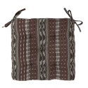 coussin de chaise assise tisse ikat marron ethnique madam stoltz