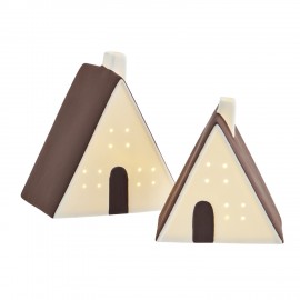 petite maison porcelaine photophore led madam stoltz set de 2