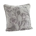 housse coussin coton gris clair broderie madam stoltz