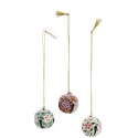 clochettes de noel boules metal peint madam stoltz set 3