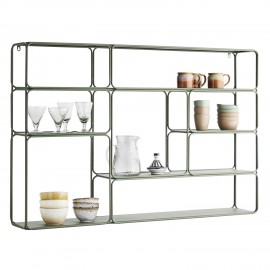 etagere murale metallique vert kaki vintage retro madam stoltz