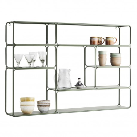 etagere murale metallique vert kaki vintage retro madam stoltz