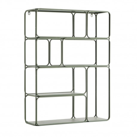 etagere murale metal vert kaki vintage retro madam stoltz