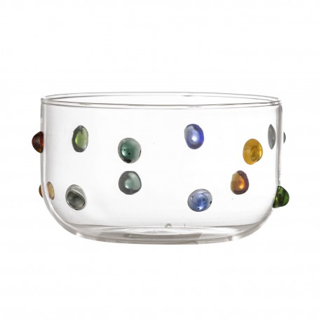 bol verre pois multicolore relief bloomingville thalia