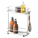 etagere rangement de douche acier blanc a poser yamazaki tower