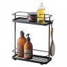 etagere de douche a poser salle de bains acier noir design yamazaki tower
