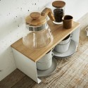 etagere rangement plan de travail bois empilable yamazaki tosca