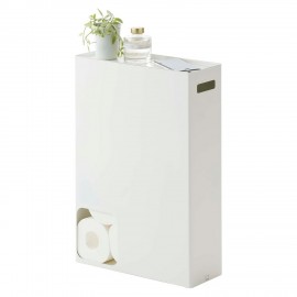 reserve papier toilette rangement wc design metal blanc yamazaki