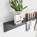 etagere murale fine longue acier noir design yamazaki tower