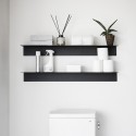 etagere murale fine longue acier noir design yamazaki tower