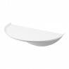 etagere murale flottante demi cercle arrondie acier blanc yamazaki tower