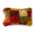 coussin poils longs multicolores laine fluffy hk living