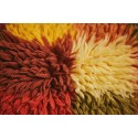 coussin poils longs multicolores laine fluffy hk living