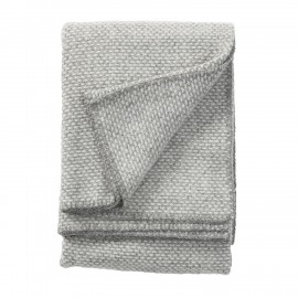 couverture en laine agneau gris clair klippan domino