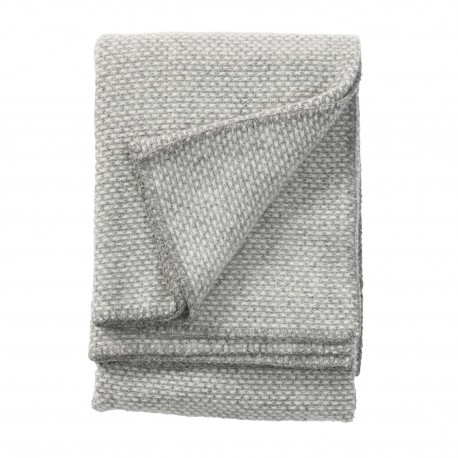 couverture en laine agneau gris clair klippan domino