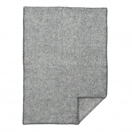 plaid bebe laine agneau biologique gris uni klippan domino