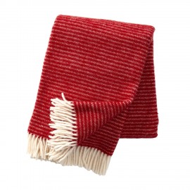 plaid laine agneau rouge rayures klippan ralph