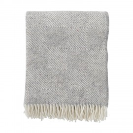 plaid classique laine gris clair Klippan gooseye