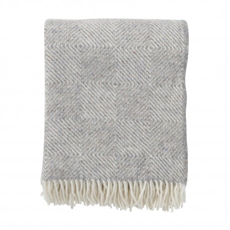 plaid classique laine gris clair Klippan gooseye