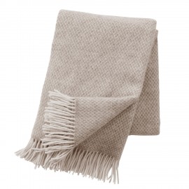 couverture laine merinos beige sable klippan pulse