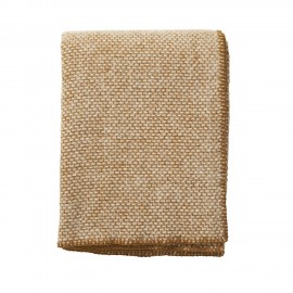 plaid contemporain laine caramel rouille orange klippan domino