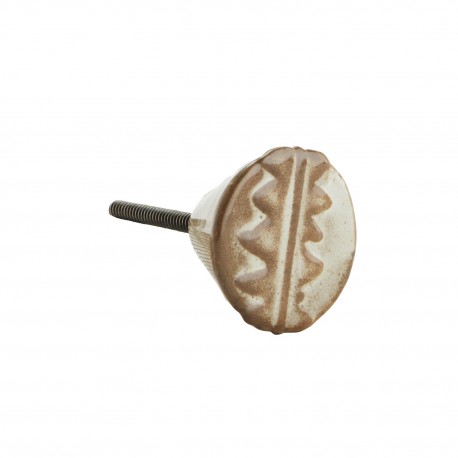 bouton de porte ceramique marron retro vintage madam stoltz
