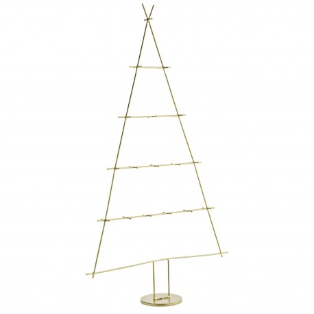 sapin de noel design metal dore laiton madam stoltz
