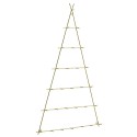 sapin de noel design metal dore a suspendre sur mur madam stolta
