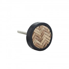 bouton de porte bois rotin madam stoltz