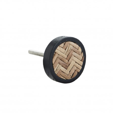 bouton de porte bois rotin madam stoltz