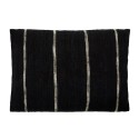 housse de coussin noir raye coton house doctor