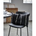 housse de coussin noir raye coton house doctor