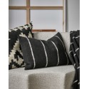 housse de coussin noir raye coton house doctor