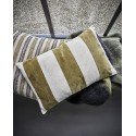housse de coussin large rayures velours lin vert house doctor