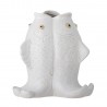 vase blanc poissons gres ceramique bloomingville