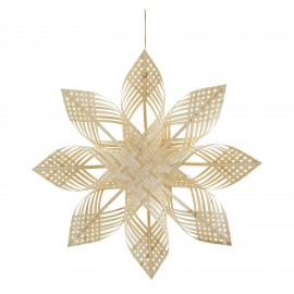 grande etoile en bois bambou decoration noel madam stoltz