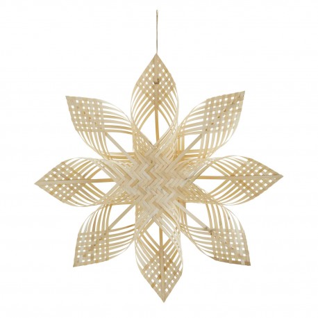 grande etoile en bois bambou decoration noel madam stoltz