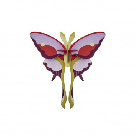 papillon comete decoratif mural studio roof lilac comet buterrfly