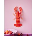 homard orange decoratif mural en carton studio roof