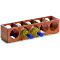 Casier a vin empilable bois de bambou 5 bouteilles zeller